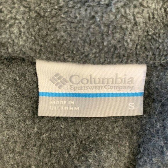 Columbia Women's size small Benton Springs Full Zip Jacket Soft Fleece Grey Pink - Picture 6 of 9